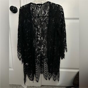 Black lace cover up
